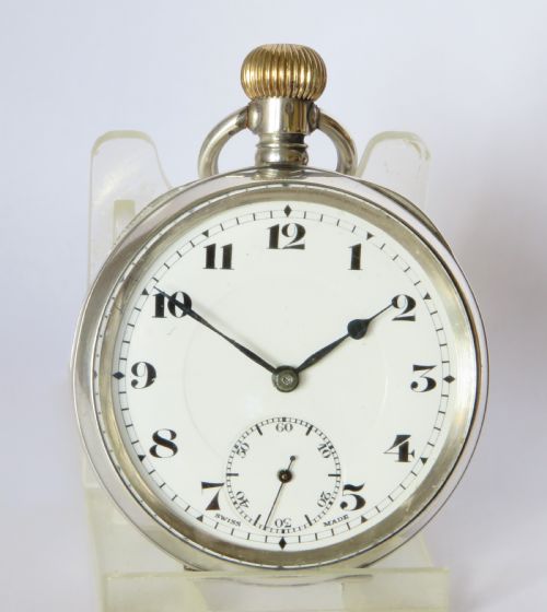 fig 1. Antique silver Record pocket watch, 1919