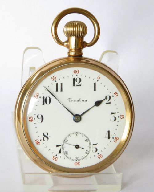 RECORD DREADNOUGHT TRENTON POCKET WATCH - ADDITIONAL PHOTO 1