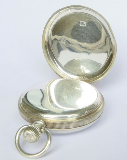 fig 2. 1929 silver Kays Keyless “Triumph” pocket watch
