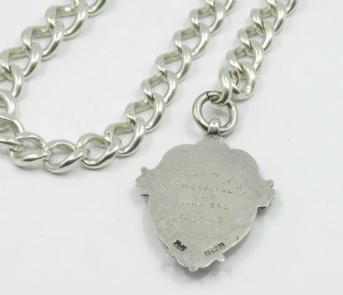 VICTORIAN SILVER GRADUATED POCKET WATCH CHAIN - ADDITIONAL PHOTO 1