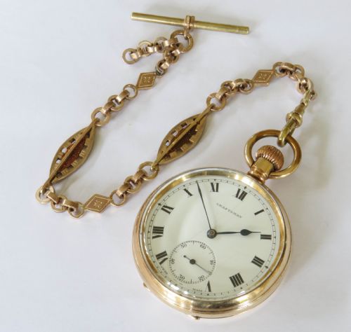 fig 1. 1930s Craftsman pocket watch with albert