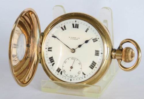 fig 1. Antique Helvetia half hunter pocket watch