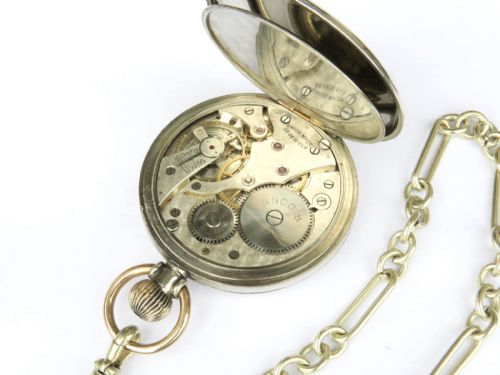 ANTIQUE LANCO POCKET WATCH AND CHAIN - ADDITIONAL PHOTO 3