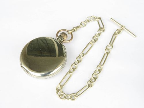 ANTIQUE LANCO POCKET WATCH AND CHAIN - ADDITIONAL PHOTO 4