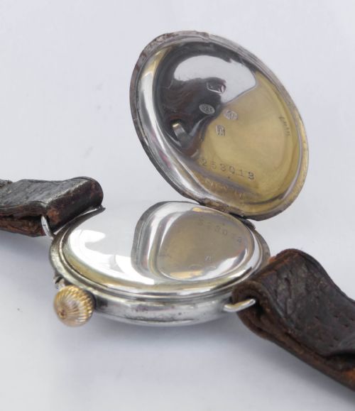 fig 2. Antique silver Stauffer trench watch