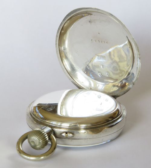 fig 2. Antique silver Stauffer chronograph pocket watch