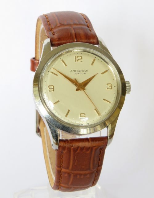 fig 1. Gents 1950s Nivada wrist watch for J W Benson