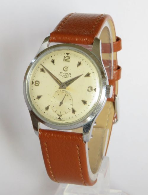 GENTS 1950S CYMA TRIPLEX WRIST WATCH - ADDITIONAL PHOTO 1