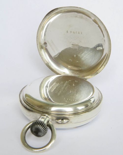 fig 2. Antique silver Stauffer chronograph pocket watch