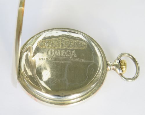fig 2. Antique silver Omega pocket watch, 1930