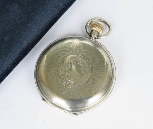 fig 3. Antique silver Rotherhams full hunter pocket watch, 1927