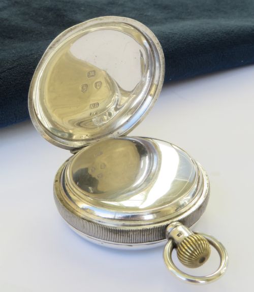 fig 1. Antique silver Waltham pocket watch, 1893