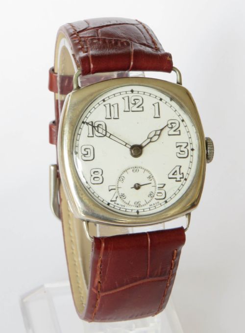 fig 1. Gents silver Vertex wrist watch, 1929