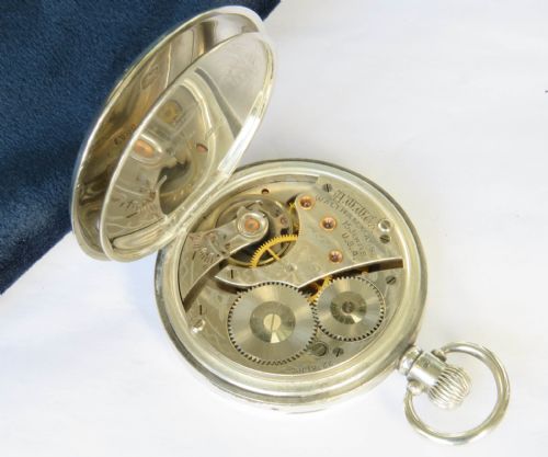 fig 2. Antique silver Waltham full hunter pocket watch