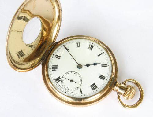 ANTIQUE PIMCO HALF HUNTER POCKET WATCH - ADDITIONAL PHOTO 1