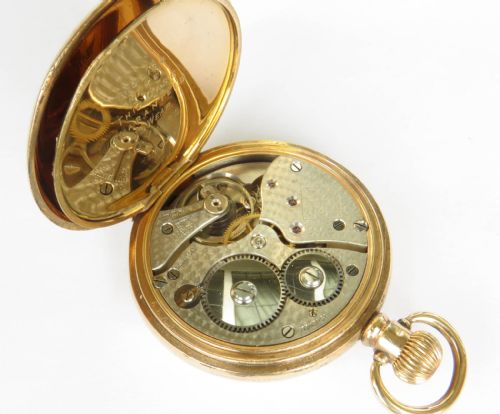 ANTIQUE PIMCO HALF HUNTER POCKET WATCH - ADDITIONAL PHOTO 4
