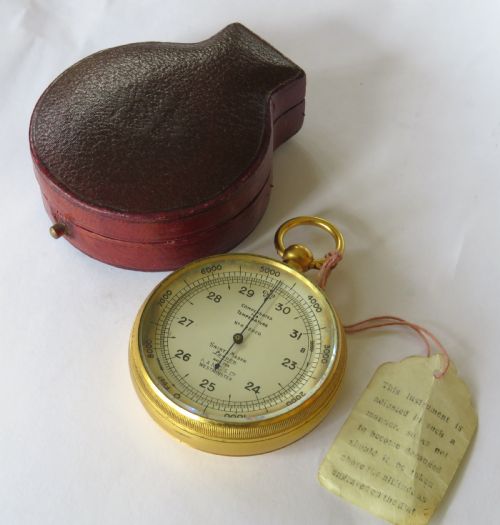 fig 2. Antique Short & Mason pocket barometer / altimeter for A&NCS