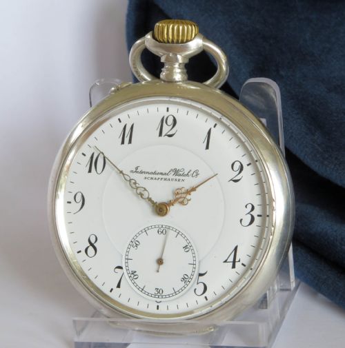 fig 1. Antique silver IWC pocket watch