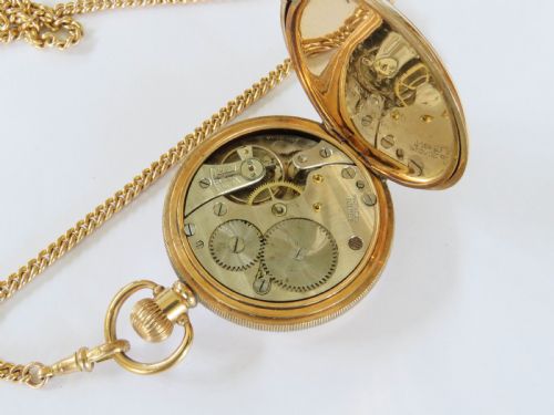 1920S PIONEER OPEN FACED POCKET WATCH AND CHAIN - ADDITIONAL PHOTO 3