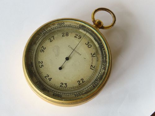 LARGE ANTIQUE ALTIMETER POSS MILITARY OBSERVATION BALLOON - ADDITIONAL PHOTO 1