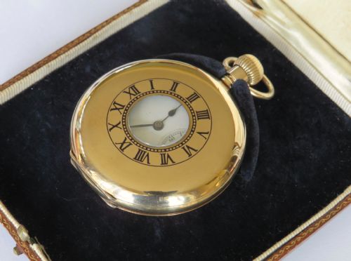 ANTIQUE BAUME CO HALF HUNTER POCKET WATCH - ADDITIONAL PHOTO 1