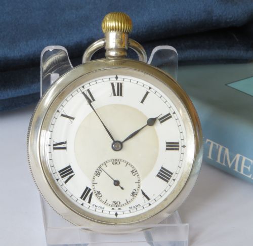 fig 1. Antique silver Electa pocket watch, 1928