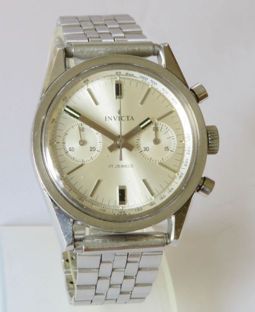 GENTS 1960S INVICTA CHRONOGRAPH WRIST WATCH - ADDITIONAL PHOTO 1