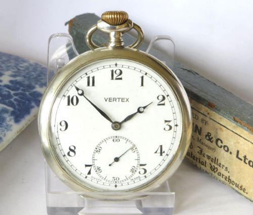 fig 1. Antique silver Vertex pocket watch, 1919