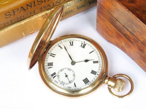 ANTIQUE SWISS FULL HUNTER POCKET WATCH - ADDITIONAL PHOTO 1