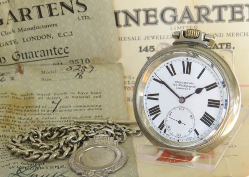 1940 Cortebert Pocket Watch, Winegartens Railway Regulator