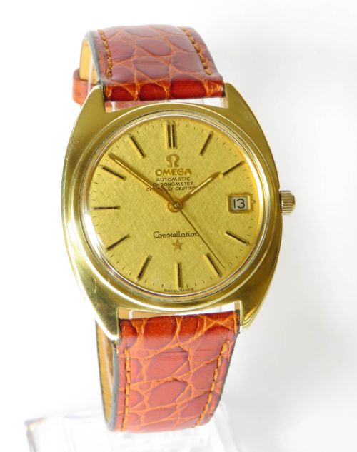 fig 1. Gents Omega Constellation chronometer automatic wrist watch, 1968