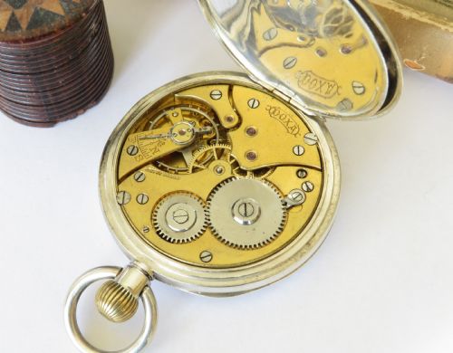 ANTIQUE SILVER DOXA POCKET WATCH 1911 - ADDITIONAL PHOTO 3
