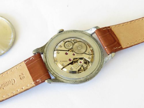 GENTS 1940S JUMBO ENICAR WRIST WATCH - ADDITIONAL PHOTO 2