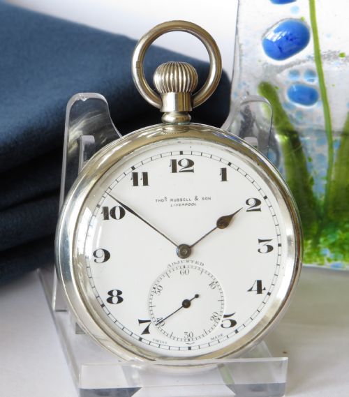 fig 1. Silver Thomas Russell pocket watch, 1937