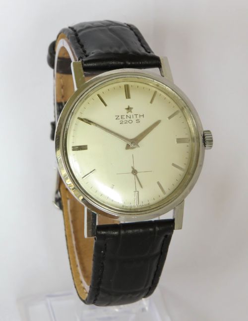 fig 1. Gents Zenith 220S wrist watch, 1964