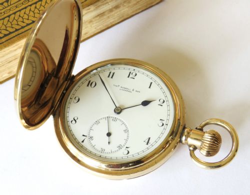 fig 1. Antique Thomas Russell Gallet full hunter pocket watch