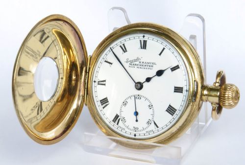 1930S HALF HUNTER POCKET WATCH FOLKESTONE FISHERMEN - ADDITIONAL PHOTO 3