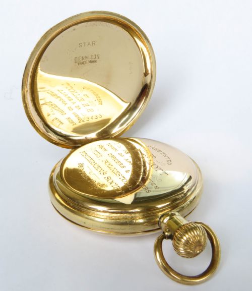 1930S HALF HUNTER POCKET WATCH FOLKESTONE FISHERMEN - ADDITIONAL PHOTO 4