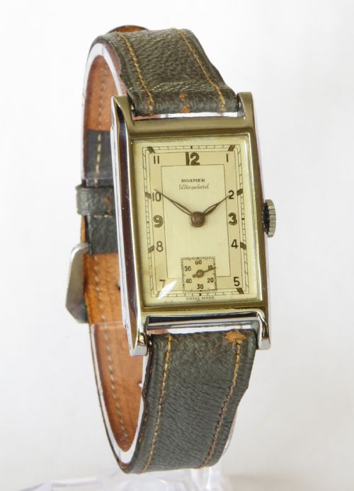 fig 1. Roamer Standard 1940s Art Deco wrist watch