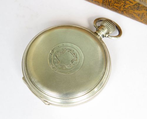 fig 1. Antique silver Rolex full hunter pocket watch