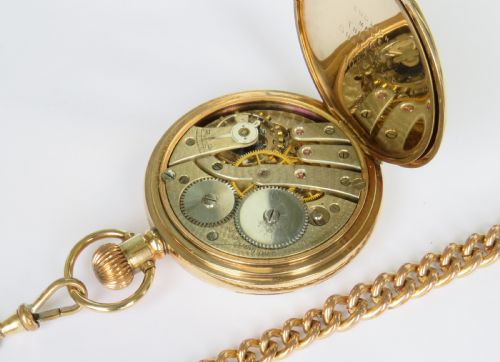 1930S CYMA STEM WINDING POCKET WATCH AND CHAIN - ADDITIONAL PHOTO 3