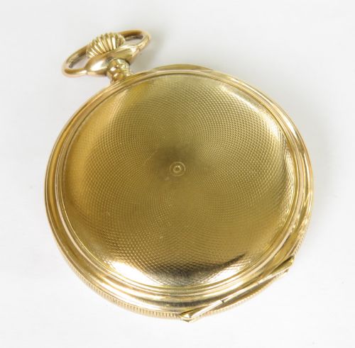ANTIQUE HEBDOMAS PATENT FULL HUNTER POCKET WATCH - ADDITIONAL PHOTO 5