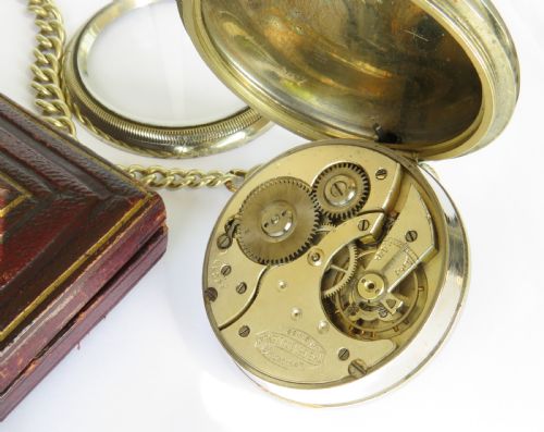 1930S THE GENERAL LEVER POCKET WATCH AND CHAIN - ADDITIONAL PHOTO 2