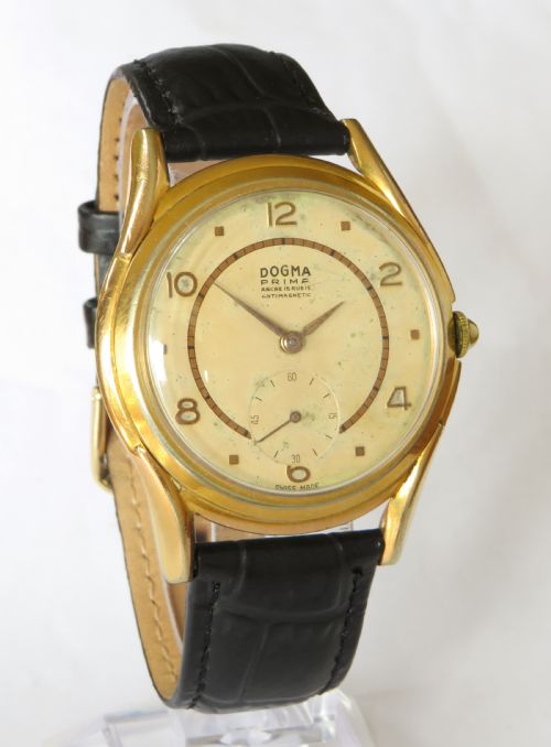 GENTS 1950S LARGE DOGMA PRIMA WRIST WATCH - ADDITIONAL PHOTO 1