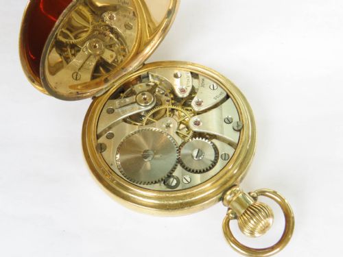ANTIQUE 1930S RECORD HALF HUNTER POCKET WATCH - ADDITIONAL PHOTO 3