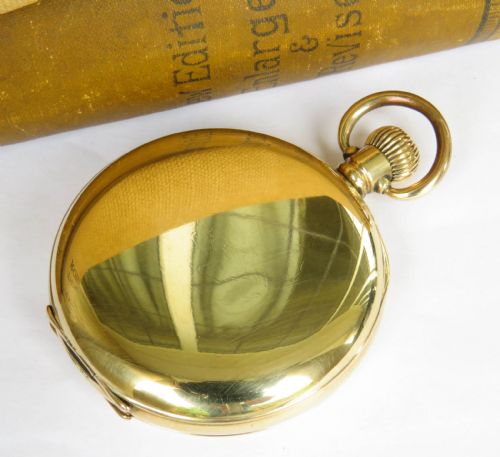 ANTIQUE 1930S RECORD HALF HUNTER POCKET WATCH - ADDITIONAL PHOTO 4