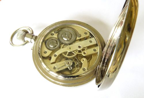 ANTIQUE SILVER CASED TRAVEL CLOCK 1902 - ADDITIONAL PHOTO 3