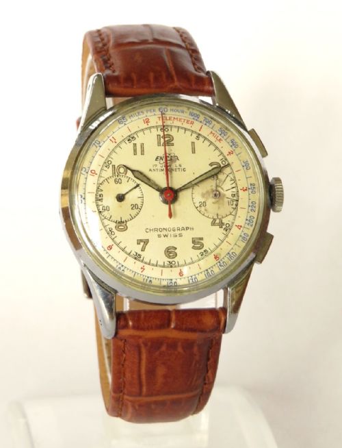 GENTS ENICAR 1005CH CHRONOGRAPH WRIST WATCH PRESHERPA - ADDITIONAL PHOTO 1