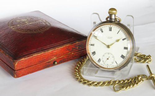 ANTIQUE OMEGA GUN METAL POCKET WATCH LIMERICK - ADDITIONAL PHOTO 1