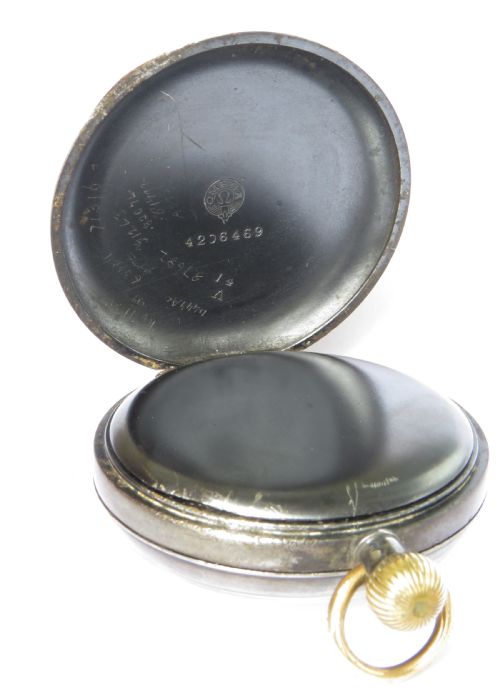 ANTIQUE OMEGA GUN METAL POCKET WATCH LIMERICK - ADDITIONAL PHOTO 4